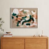 "Afterglow Dimension" - Art Print in Salmon by Zhanet Rosenova - In a Room