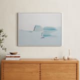 "Sea Spray Landscape" - Art Print in light blue by Caryn Owen - In a Room