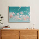 "Turquoise Skies II" - Art Print in Turquiose by Debra Butler - In a Room