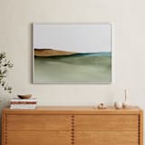 "Rolling Fields" - Art Print in green by Little Valley Studio - In a Room