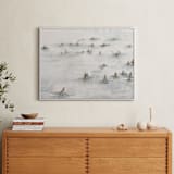 "on the beach" - Art Print in Beige Blue by Lulaloo - In a Room