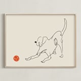 "Let's Play" - Art Print in Sand Beige by Adelyn T. - Framed