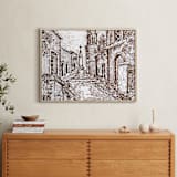 "Cross pathway" - Art Print in Dark brown by Nene - In a Room