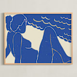 "Beach Day" - Art Print in Seaside Reverie by Roochita Chachra - Framed