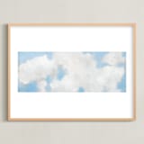 "Cumulus" - Art Print in White by Lynne Millar - Framed