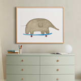 "Fast Riders I" - Art Print in Blue by Francisca Reyes - In a Room