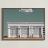 "oil change" - Art Print in verdigris by Maja Cunningham - Framed