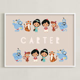 "Disney's Aladdin & Friends" - Personalized Art Print in Desert by Vivian Yiwing - Framed