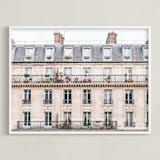 "Days in Paris" - Art Print in Crema by Jessica C Nugent - Framed