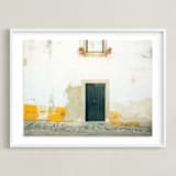 "Óbidos" - Art Print in Mustard Yellow by Heather Deffense - Framed