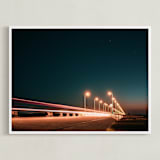 "The Fast Bridge" - Art Print in Marmalade Pine by Christian Fernandez - Framed