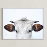 "Wee Staredown" - Art Print in Farm by Amy Carroll - Framed