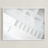 "Bright Stairway" - Art Print in White by Ilze Lucero - Framed