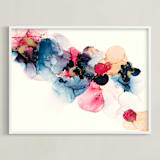 "Bloom Mixer" - Art Print in Sapphire Blue by Three Kisses Studio - Framed