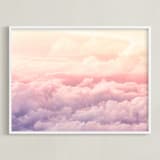 "Cloudscape" - Art Print in Taffy by Rebecca Rueth - Framed