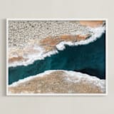 "Beneath the Crust" - Art Print in Deep Azure Spring by KIMBERLY SMITH - Framed