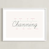 "Anatomy Of A Name" - Personalized Art Print in Ivory by Shari Margolin - Framed