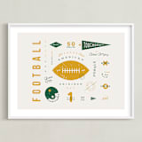 "American Football Vocab" - Art Print in Hunter by Dana Beckwith - Framed