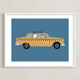 "New York" - Art Print in Taxi by Jenna Holcomb - Framed