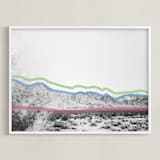 "Heading East to Nevada" - Art Print in Pink by Katie Doherty - Framed