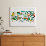 "Green Hills" - Art Print in Verdant Green by Erin McCluskey Wheeler - In a Room