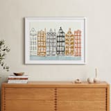 "On the Canal" - Art Print in brick by Griffinbell Paper Co. - In a Room