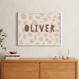 "Safari Friends 2" - Personalized Art Print in Brown by Teju Reval - In a Room