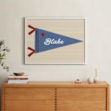 "Little Slugger Series 2" - Personalized Art Print in Denim by Pinky Diamond Studio - In a Room
