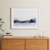 "Alaska from Sea" - Art Print in Navy by Kelsey McNatt - In a Room