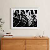 "Guitars, Monochrome" - Art Print in Black by Jason - In a Room