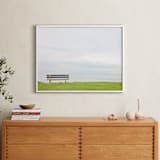 "Contemplating The Horizon" - Art Print in Silver Blue by Alexandra Feo - In a Room