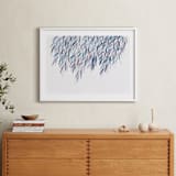 "Dreaming of Leaves" - Art Print in White by Priscilla Lee - In a Room