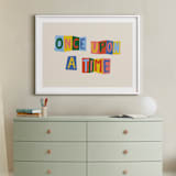 "Once Upon a Time" - Art Print in Azure Blue by Inkblot Design - In a Room