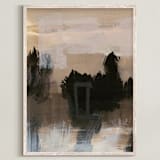 "Deserted Place Series 4" - Art Print in Earthtones by Angela Simeone - Framed