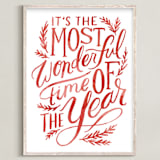 "The Most Wonderful Time Painted" - Art Print in Peppermint by Alethea and Ruth - Framed