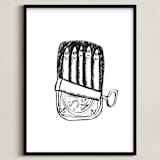 "Packed Like Sardines" - Art Print in Ink by Annie Montgomery - Framed