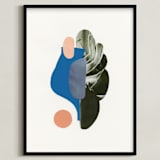 "Organic Curves II" - Art Print in Sky Blue by Field and Sky - Framed