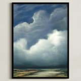 "Afternoon Fog" - Art Print in Cornflower by Kelly Money - Framed