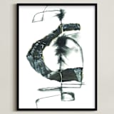 "Radiant Circuit" - Art Print in Charcoal by Misty Hughes - Framed