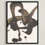 "Neutral Abstract" - Art Print in taupe by Cecily Hill Lowe - Framed