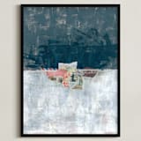 "Paper Horizon" - Art Print in Black and White by Misty Hughes - Framed