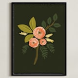 "Botanical no.1" - Art Print in Midnight by Karidy Walker - Framed