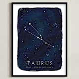 "Zodiac Constellation Taurus" - Personalized Art Print in Galaxy by Ashley Presutti Beasley - Framed