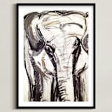 "In the Room II" - Art Print in Elephant Grey by Holly Royval - Framed