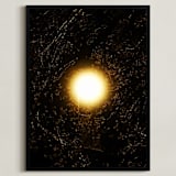 "Broken Cosmos" - Art Print in Solar Burn Yellow by Jeff Preuss - Framed