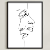 "point of view" - Art Print in charcoal black by R studio - Framed