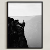 "How Small We Are" - Art Print in Deep Black by Christian Florin - Framed