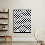 "Abstract simple geometric design" - Art Print in black and white by Anna - In a Room