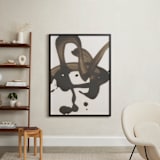 "Neutral Abstract" - Art Print in taupe by Cecily Hill Lowe - In a Room