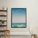 "Malibu Surf and Sky II" - Art Print in Fresh Blue by Kamala Nahas - In a Room